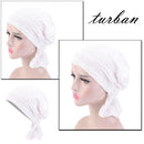 Cotton Turban Caps Elastic Muslim Headscarf Adults Warp Head Scarves Beanie H