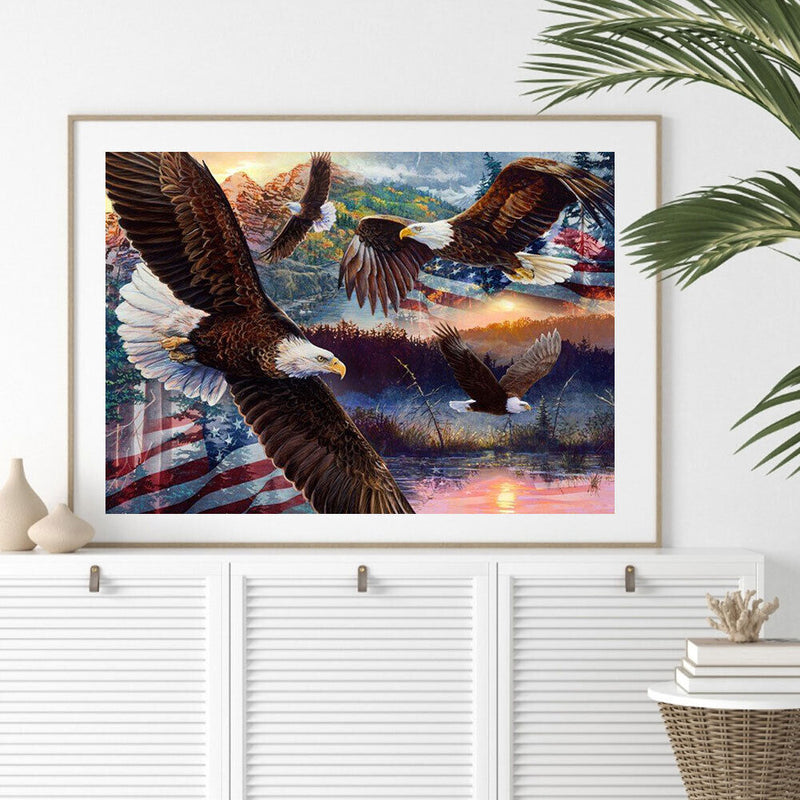 American Eagle DIY Diamond Painting Kits Full Round Drill Home Wall Decor