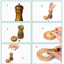 Ceramic Core Solid Wood Manual Grinder Salt Pepper Mill Spice Jar (10inch)