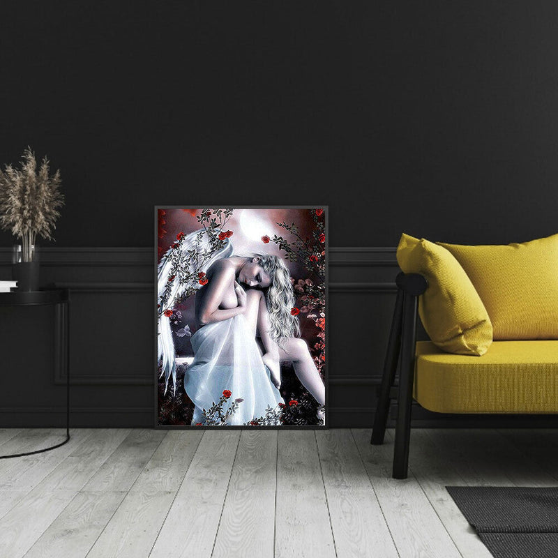 5D DIY Diamond Painting Kits Full Square Drill Flower Angel Mosaic Picture Decor