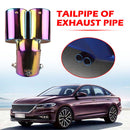 Car Bolt-on Dual Exhaust Tip Straight Cut Bent Tailpipe Tip 2.5 inch ID Inlet