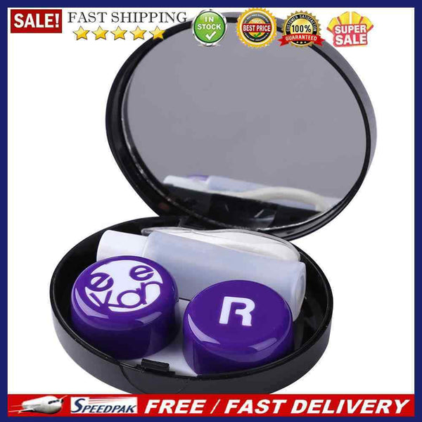 Portable Travel Square Contact Lens Case Simple Invisible Glasses Wearing Too