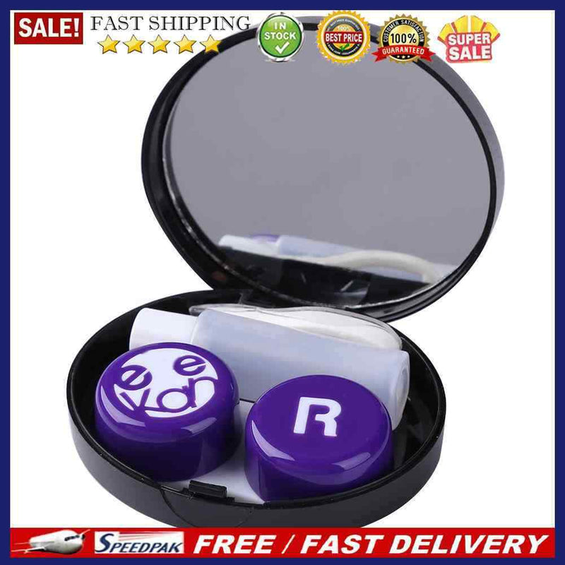 Portable Travel Square Contact Lens Case Simple Invisible Glasses Wearing Too