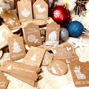 Claus Wrapping Supplies Christmas Labels Kraft Tag Hang Tags Gift Wrapping