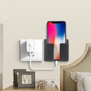 5PCSWall Mounted Mobile Phone Charging Organizer Storage Stand Rack (Black)
