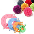 Pompom Maker 4-size Pom Poms Bobble Maker Kit Knitting Tool Ball 8pc Crafts H2I3