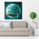 5D DIY Diamond Painting Full Drill Rhinestone Tree and Moon Embroidery 30x30c
