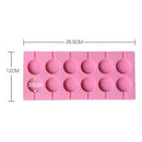 12 Round shape Baking Silicone Lollipop Mold Tray Candy Chocolate Sweet W3Y1