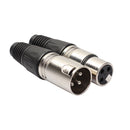 10 Pairs XLR Adapter 3-Pin Male and Female MIC Female Microphone Audio Cable St