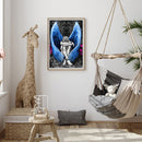 Blue Wings Angel Oil Paint By Numbers Drawing DIY Home Decoration Gift No Frame