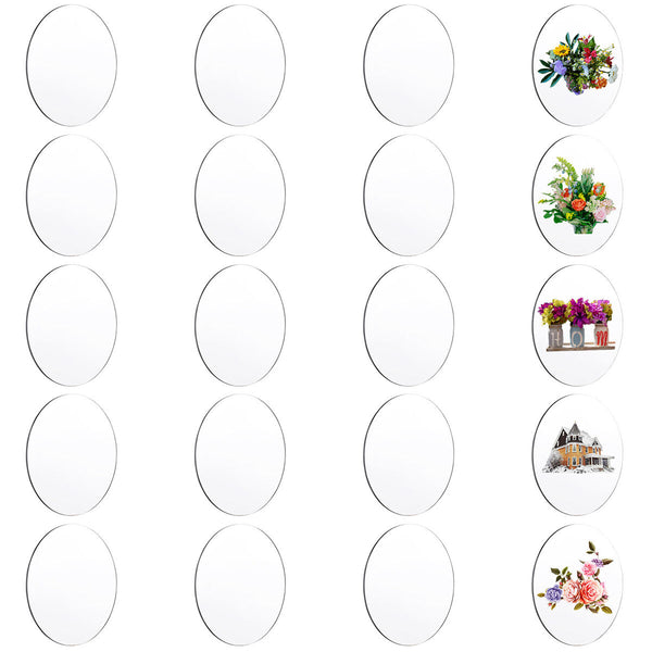Water Resistant Crafts Round Shape Transparent Circle Clear Acrylic Sheet