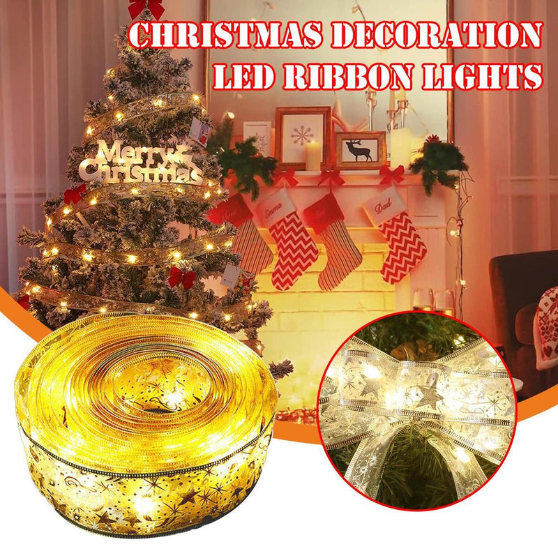 5M 100 LED Ribbon Fairy String Lights Gift Wrap Christmas Tree Party Decoration`