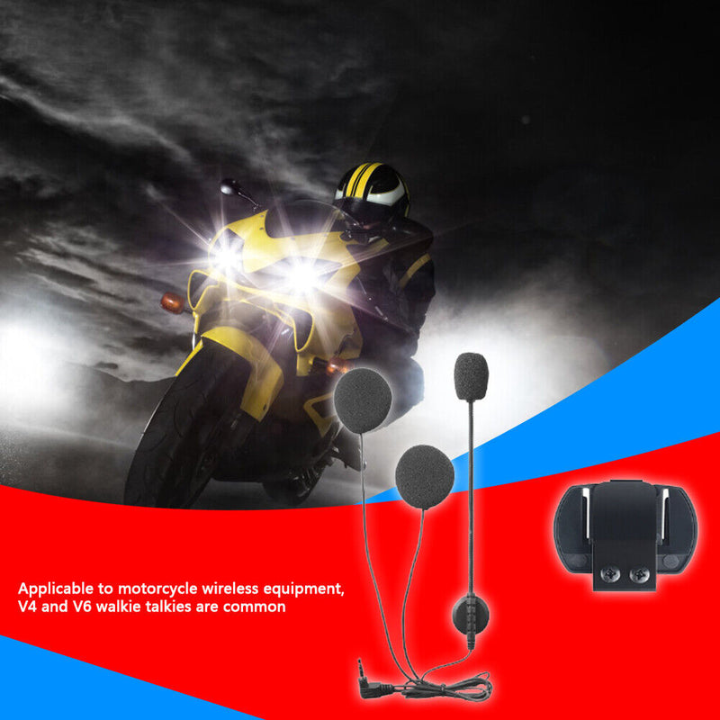 Motorcycle Helmet Bluetooth-compatible Intercom Headsets Mic Clip for V4 V6