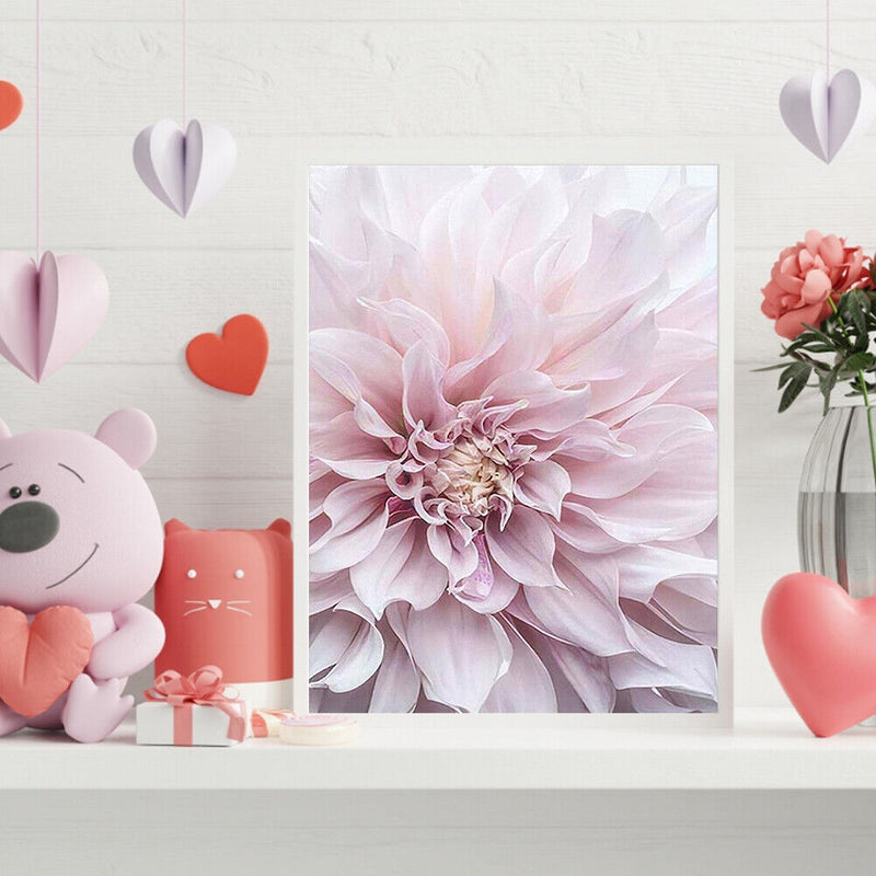 Canvas Paint By Numbers Flowers Oil Hand Painted Drawing Kit Home Decoration