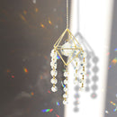 Crystal Windchimes Ornament Lighting Ball Home Hanging Pendant Decor (A) Newly