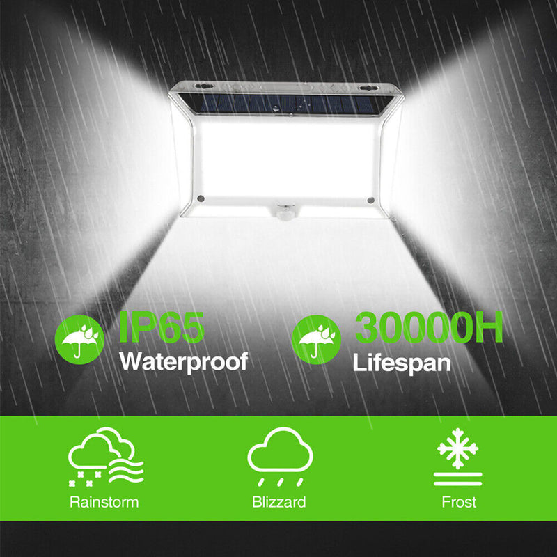 142LED Solar Wall Light Outdoor Waterproof Motion Sensor Lamp Garden Decoration