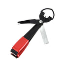 Steel Fishing Quick Knot Scissors Line Cutter Clippers Nippers (Black)
