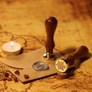 Retro Blank DIY Carving Sealing Wax Stamp Metal Wood Handle Sealing Wax Sta