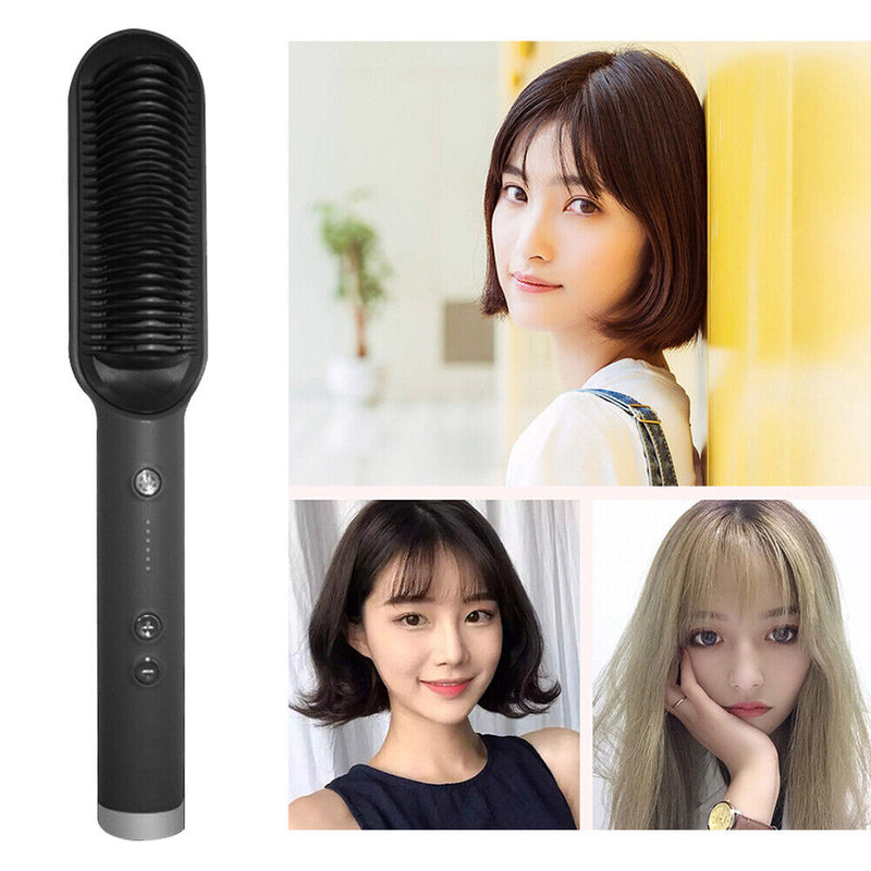 Hot Air Comb Setting Styling Straight Plate Splint Hair Dryer Bangs Curling Rod