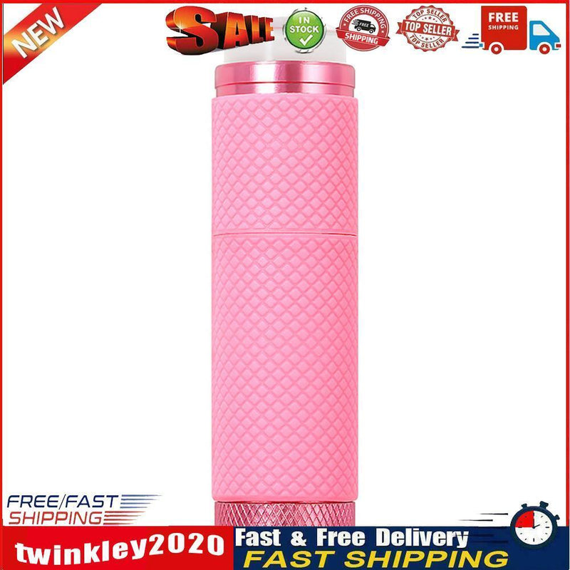 Mini UV 9 LED Light Nail Dryer Machine Flashlight Torch for Gel Nails Pink Newly