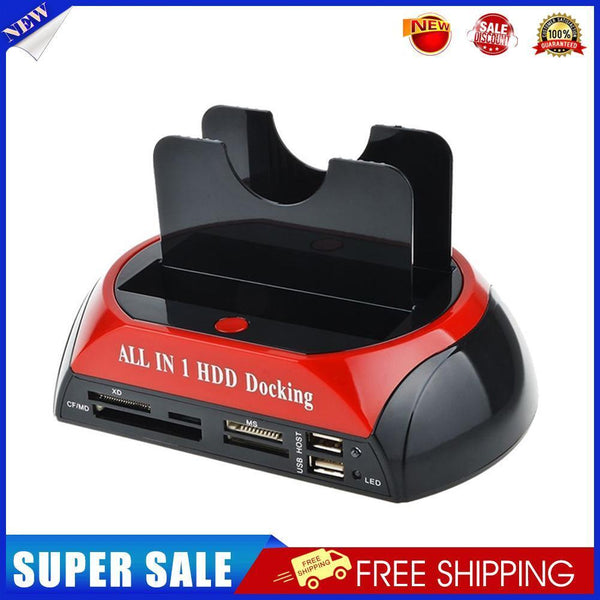 Dual Slot HDD Docking SATA IDE USB2.0 to 2.5 3.5 inch SSD Enclosure (EU)