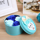 Scented Rose Flower Soap for Body Bath Valentine Day Wedding Gift (Blue) Newly