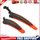 2pcs Mountain Bicycle Splash Fender Guard Bike Rear Front Mudguard (Orange)