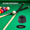 10pcs Pool Cue Tail Protective Sleeve Billiard Bar Rubber Bottom Pad Holder