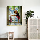 Dancing Girl Oil Paint by Numbers Hand Painted Frameless Picture Home Ornament