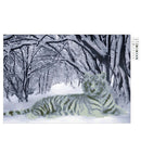 DIY Diamond White Tiger Painting Cross Stitch Needlework Crafts Decor
