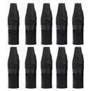 10pcs DIY Microphone XLR 3Pin Male Plug Connector Cable Solder Plug MIC Ada