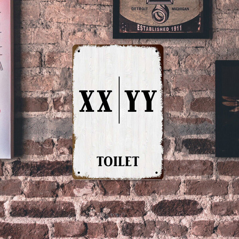 Rectangular Metal Sign Plaque Tin Signs Toilet Tin Plate Art Wall Posters