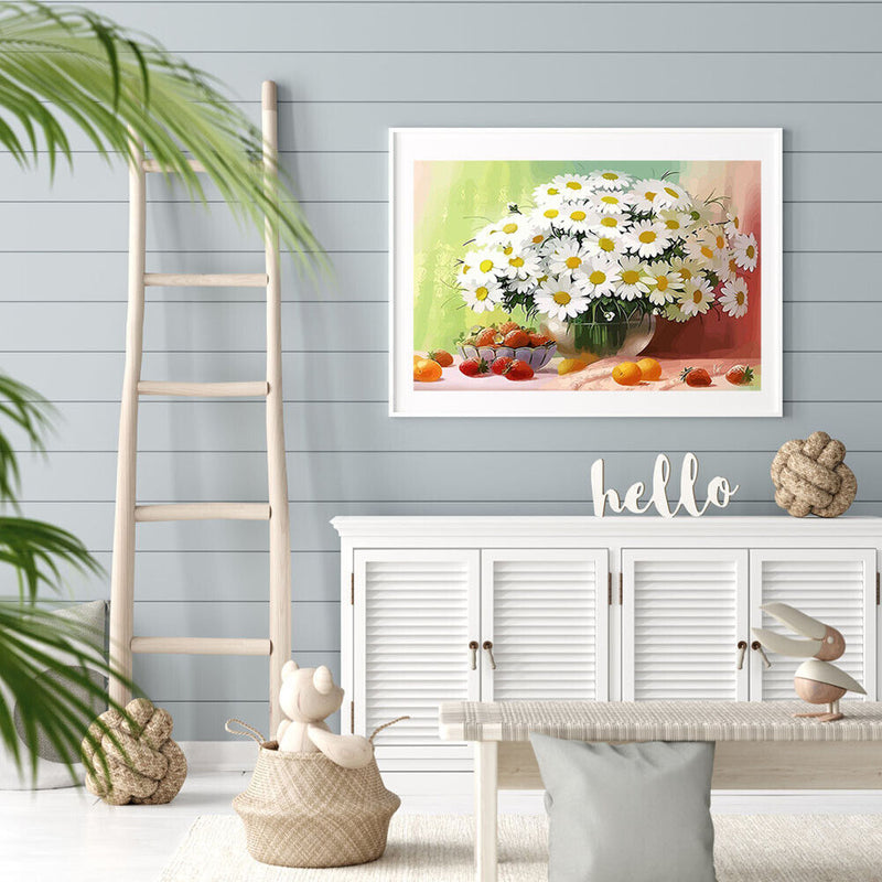 DIY Digital Painting By Numbers Flower Canvas Picture Wall Art Decoration Gift