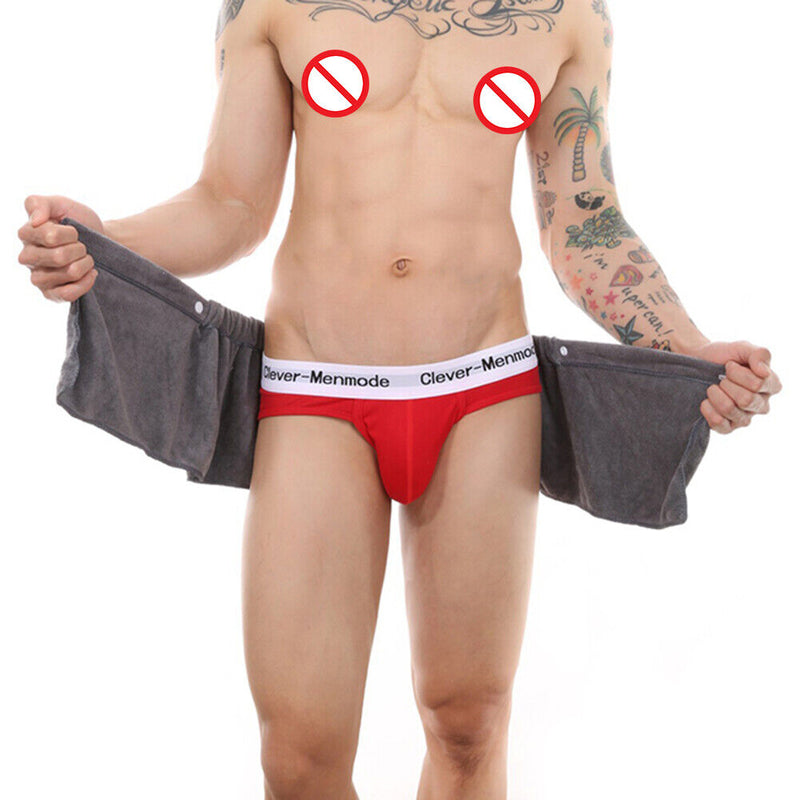 Microfiber Soft Wearable Bath Towel Short Pants Beach Gym Shorts (Grey)