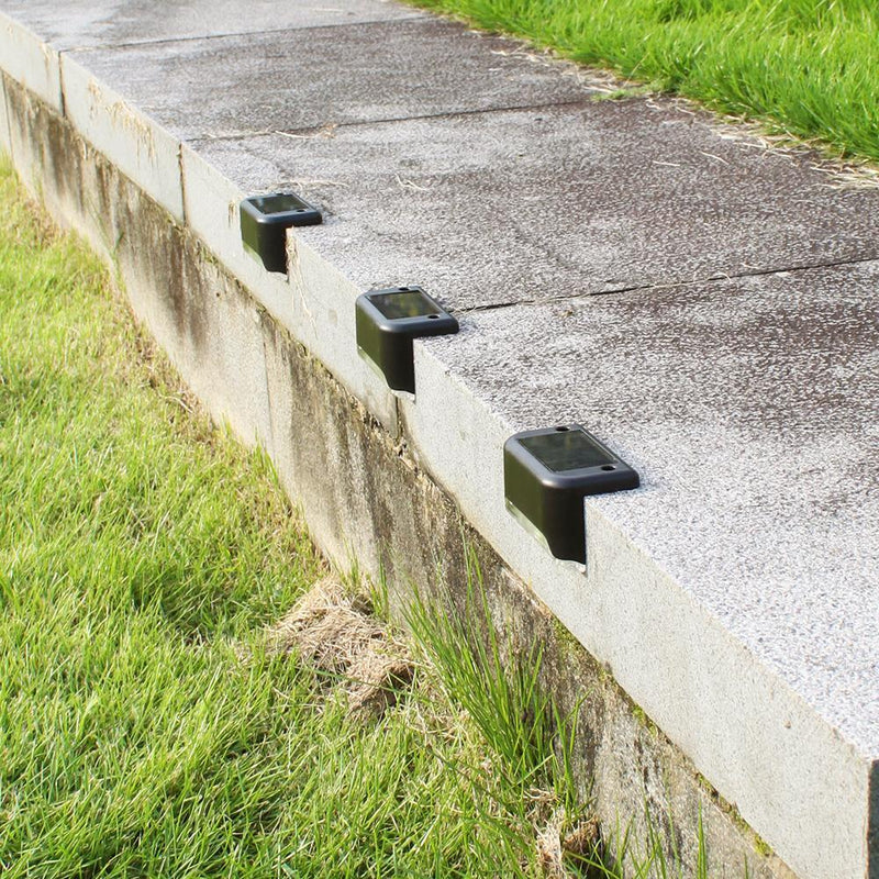 LED Stair Lights Solar Powered Wall Lamp Waterproof Outdoor Courtyard Lights
