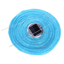 Waterproof LED Solar Cloth Chinese Lantern Festival Hanging Lamp (Blue) Newly