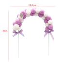 Decoration Soft Baby Shower Pompom Cloud Cake Flags Cloud Balloon Cake Topper