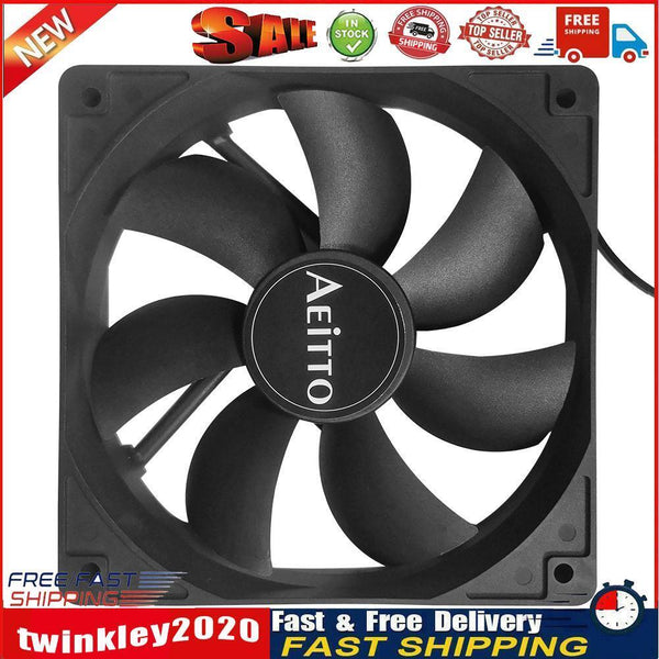 120mm 4 Pin PC Computer Case Cooling CPU Cooler Fan DC 12V Silent Radiator Newly