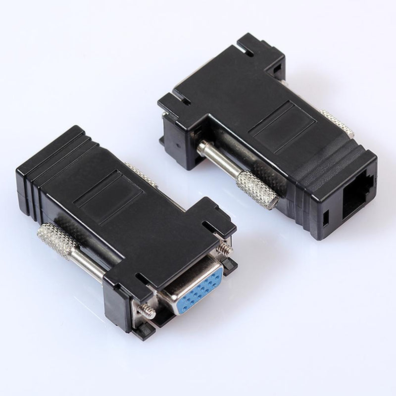 2pcs VGA Extender Female/Male to Lan Cat5e/6 RJ45 Ethernet Female Adapter