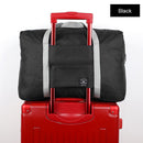 Solid Color Waterproof Foldable Travel Bags Portable Luggage Bag (Black) Newly