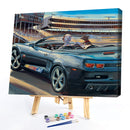 DIY Canvas Paint By Numbers Set Oil Hand Painted Girl Driving Drawing Kits Craft