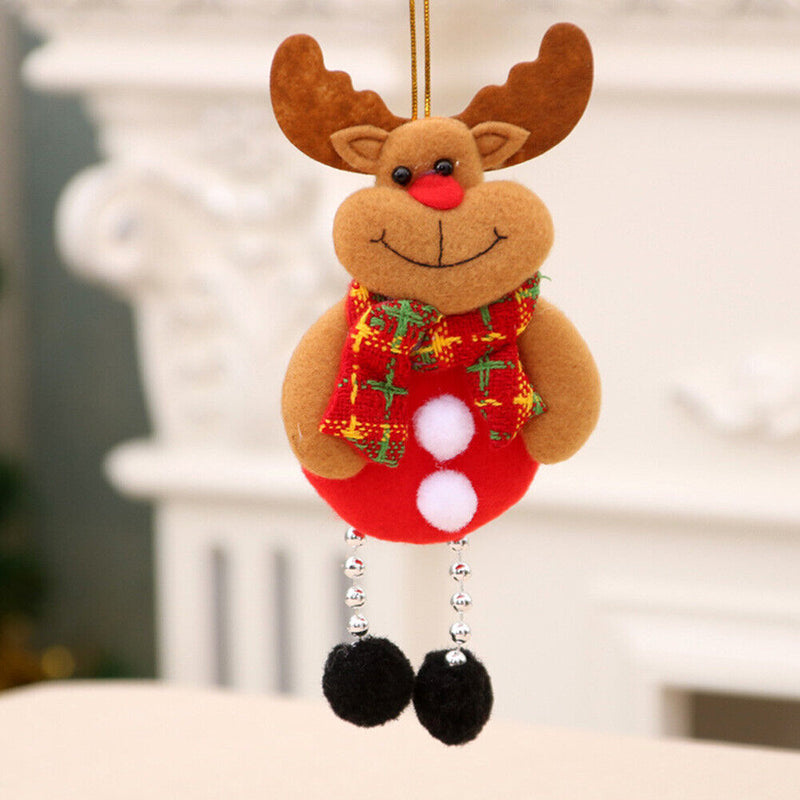Christmas Tree Santa Pendant Hanging Classic Elk Deer Festive Home Decoration