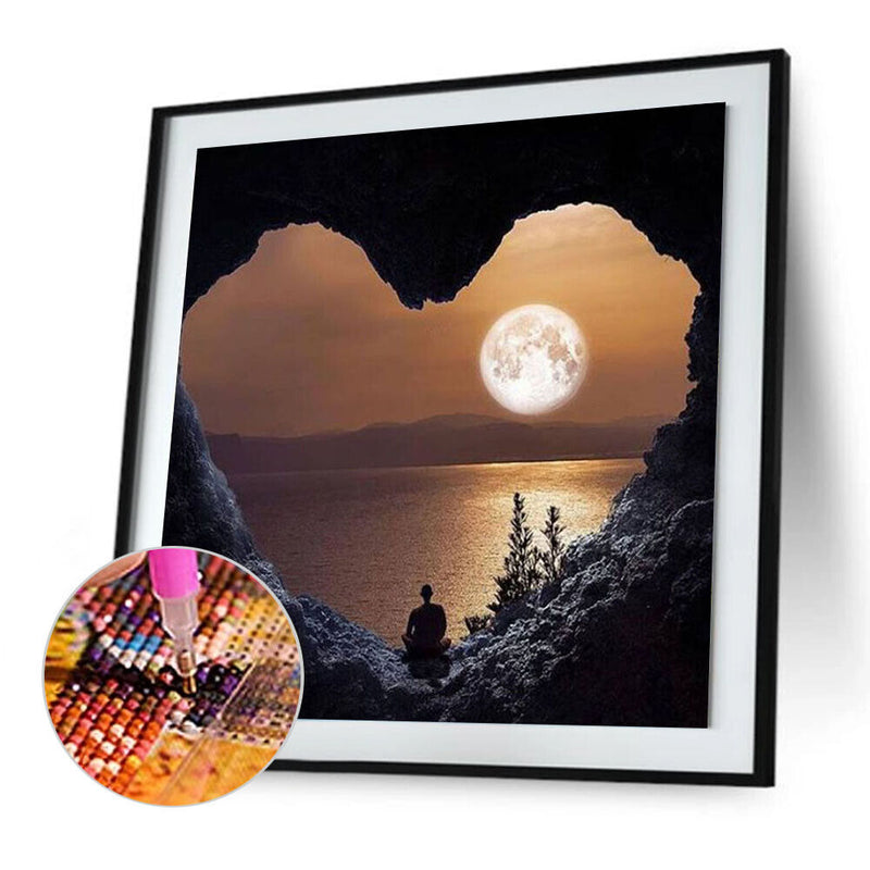 5D DIY Full Drill Diamond Painting Heart Mountain Cross Stitch Embroidery Kit