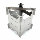 Outdoor Ultralight Stainless Steel Folding Wood Stove for Cooking Picnic Hu