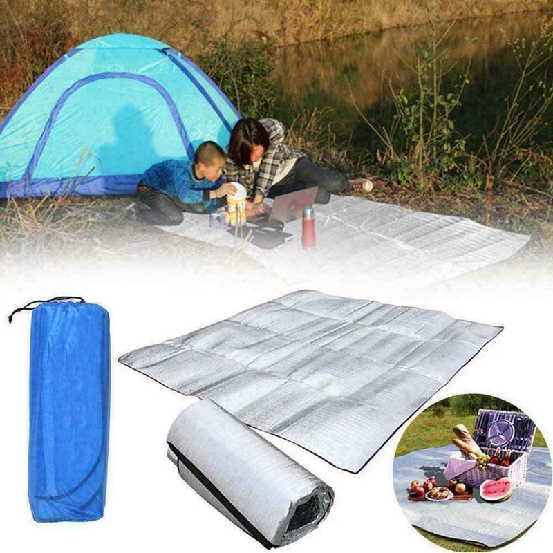 200*150cm Aluminum Foil Sleeping Mat Camping Thermal Foldable Tents Blanke E6B4