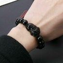 Fashion Feng Shui Black Jewelry Good Luck Glass Pi Xiu Bracelet 10MM