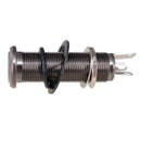 Electric Guitar Bass 1/4 inch Straight Ribbed Jack Plug Socket (Gun Black)