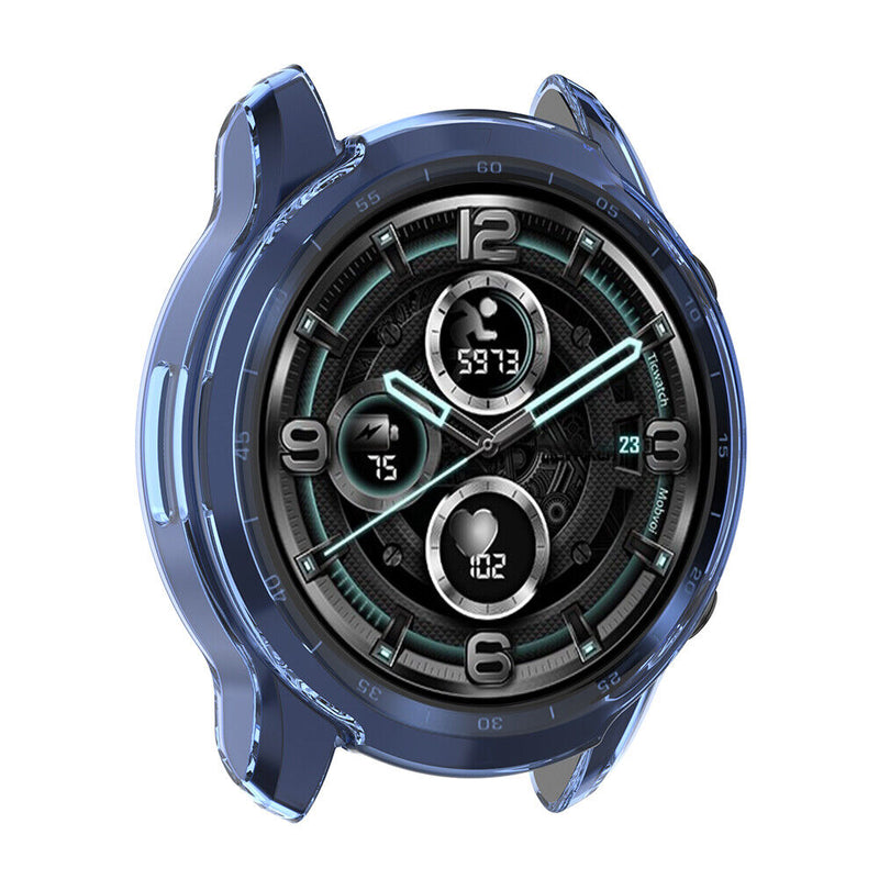 Soft TPU Case for TicWatch Pro 3 Pro 3 Lite Smartwatch Accessories (Blue)
