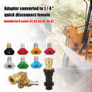 Pressure Washer Gun Adapter + Pivoting Coupler + 7 Nozzles for Karcher K Series