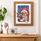 Cartoon Santa Elk Oil Paint By Numbers Kits DIY Handpainted on Canvas Art
